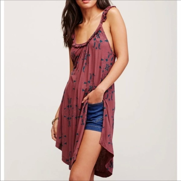 Free People Dresses & Skirts - Free People Drifter Maxi Ruffle Tank Shirt Dress
